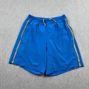 Lululemon Shorts Mens Medium‎ Blue Pace Breaker Lined Stretch Drawstring Gym